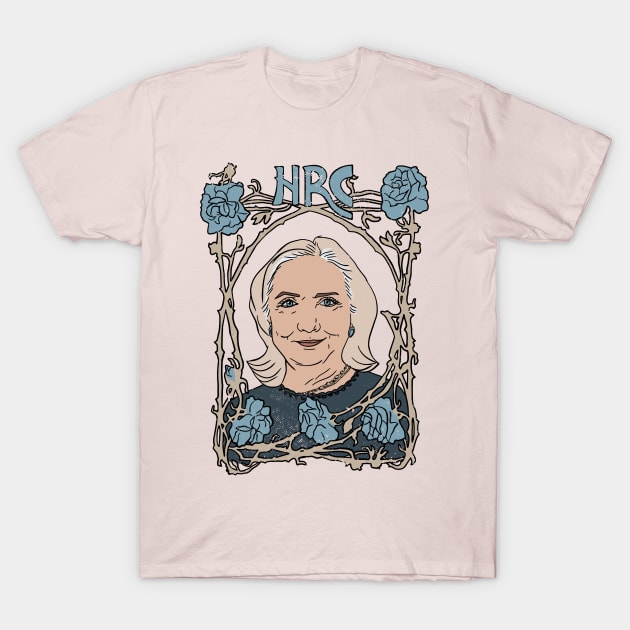 Hillary Clinton Art Nouveau Poster T-Shirt by Annelie